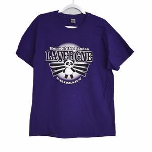 LaVergne Primary School Purple T-Shirt Cotton Short Sleeve Crew neck Size L